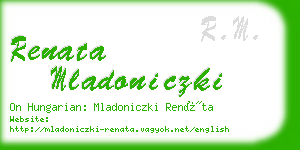renata mladoniczki business card